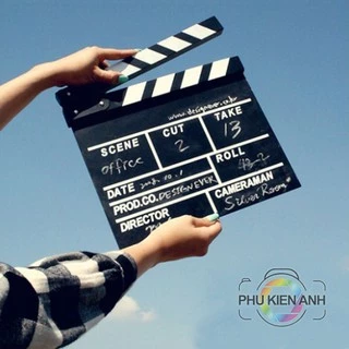 Bảng clapper board quay phim nhựa, gỗ sơn đạo cụ chụp ảnh quay phim