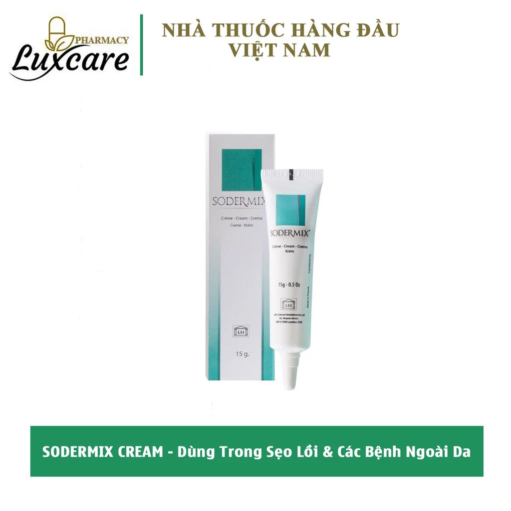 SODERMIX CREAM - Dùng Trong Sẹo Lồi & Các Bệnh Ngoài Da