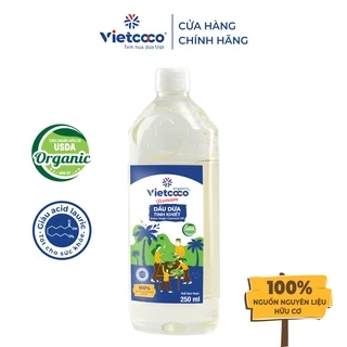 Dầu dừa ép lạnh nguyên chất Organic 250ml Viet coco