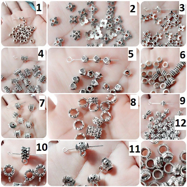 Charm xỏ - lùa Bạc Cổ ( 50 gram giá 23k / 1 gói ) [ Sỉ Charm bạc cổ rẻ nhất TPHCM ]