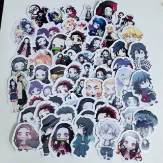 10 Sticker kimetsu no Yaiba có đề cần dán mẫu ngẫu nhiên