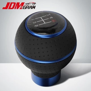 JDMGRAM Nhôm Thoáng Khí Ô Tô Bánh Răng Núm Hướng Dẫn Sử Dụng 5 Tốc Độ Đa Năng JDM Racing Đẩy Xuống Cần Số Cần Gạt Đầu Sang Số Núm Phụ Kiện Nội Thất Ô Tô