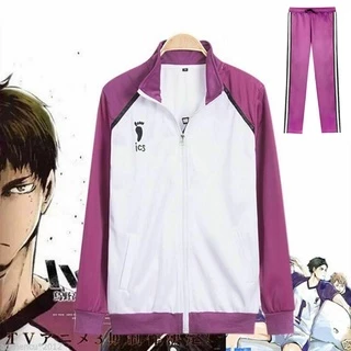 Haikyuu Shiratorizawa Cosplay Gakuen Koukou Thể Thao Đồng Phục Quần Áo Khoác Áo Khoác