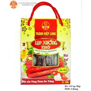 Lạp xưởng khô Mai Quế Lộ Sóc Trăng - Thành Hiệp Long - Hút chân không Hộp 500gr