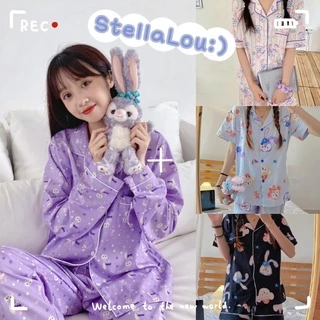 Bộ đồ ngủ in họa tiết thỏ Stella hoạt hình Disney đáng yêu size M-2XL thời trang cho nữ