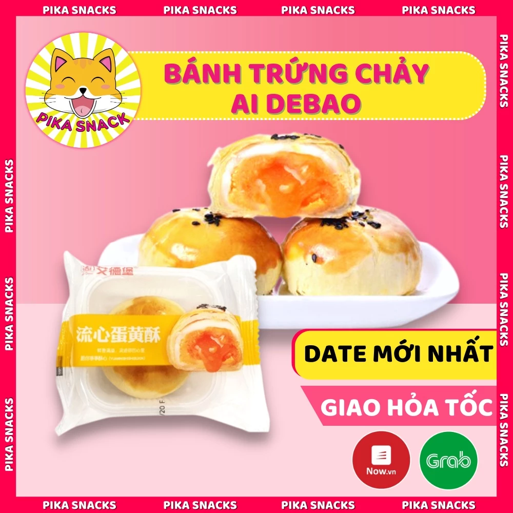 Bánh Trứng Chảy Ngàn Lớp PIKA SNACK Nhân Trứng Muối Ngập Sốt _ Ăn Vặt Hà Nội _ TRUNGCHAY