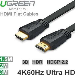 [Mã ELMS10 giảm 6% đơn 50K] Cáp HDMI 2.0 4K@60Hz dẹp UGREEN 50820 50821 50819 70159 ED015 Chính hãng