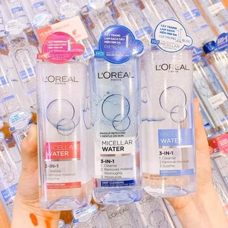 Nước tẩy trang cho mọi loại da L'Oreal Paris 3-in-1 Micellar Water 400ML