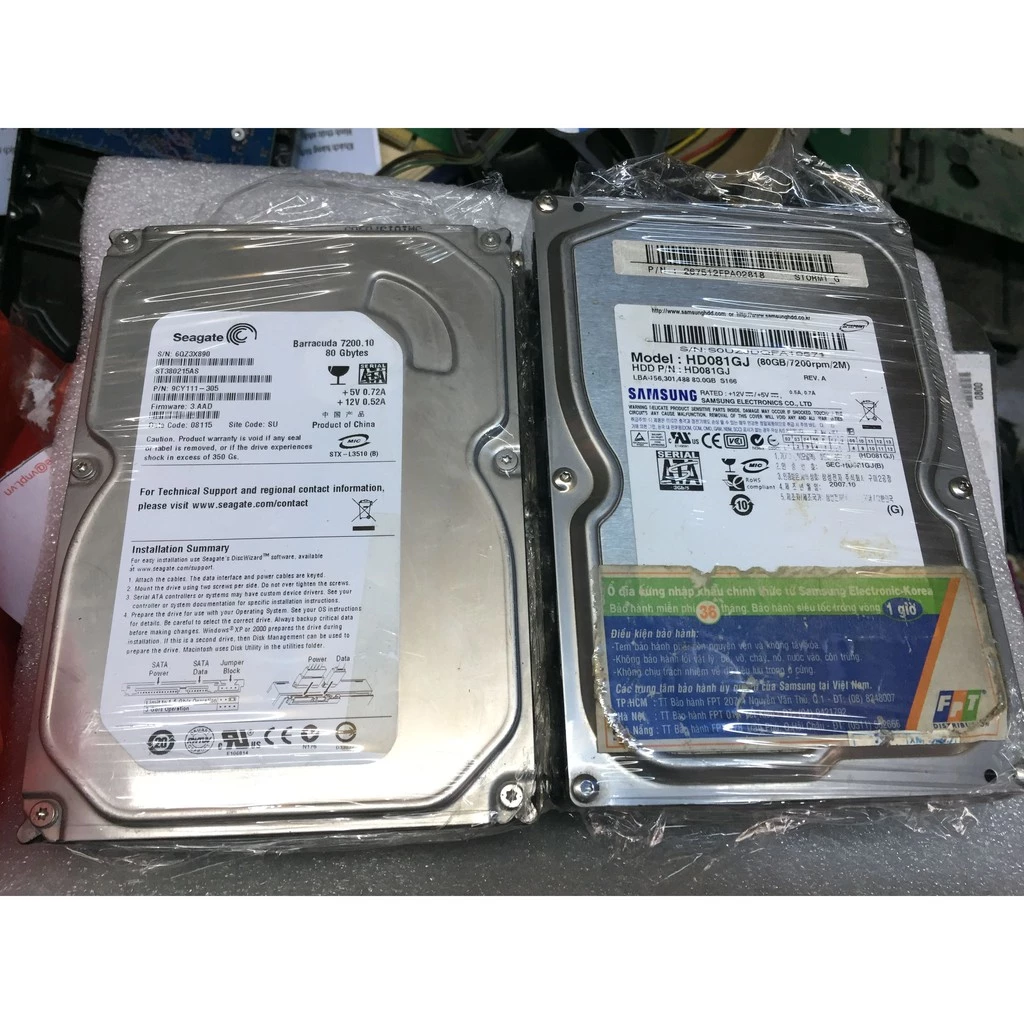 Ổ Cứng HDD Máy tính PC LAPTOP Sức khỏe GOOD 80G đến 500G