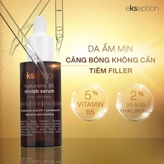 [Mã COSBAUH3 giảm 8% đơn 300K] Serum Ekseption Hyaluronic B5 Mixlab dưỡng ẩm phục hồi da 75ml HA + B5