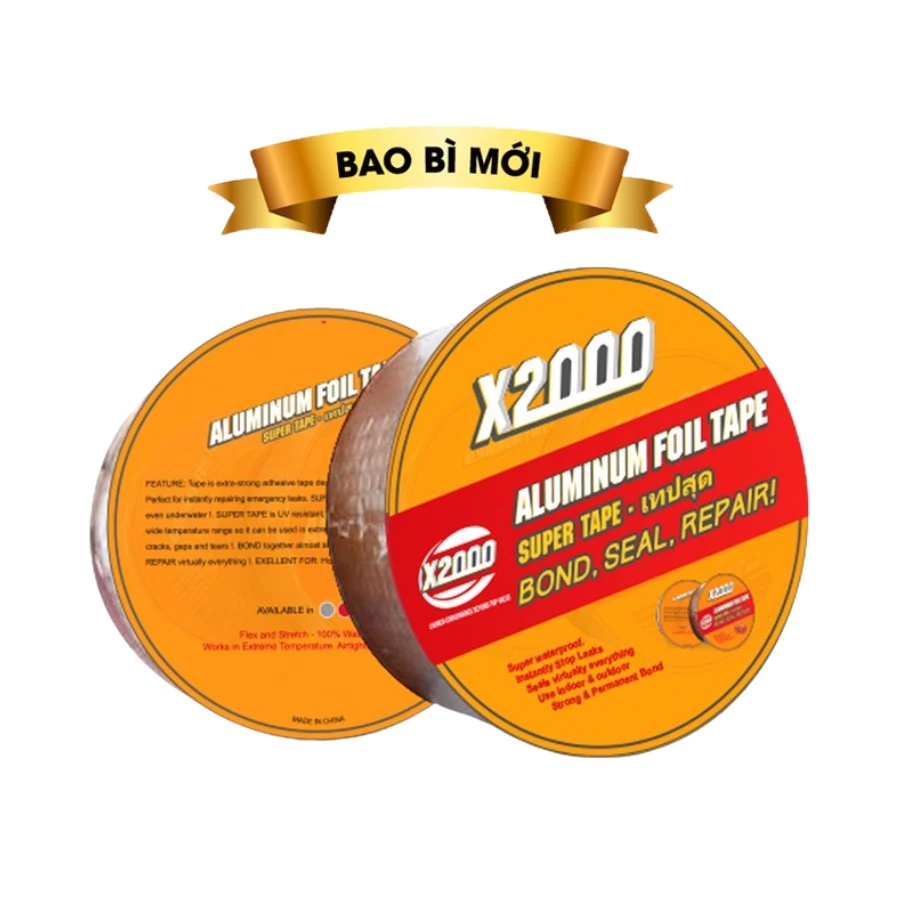 Băng keo chống thấm X2000 siêu dính, chống thấm dột, đa năng dán mọi bề mặt