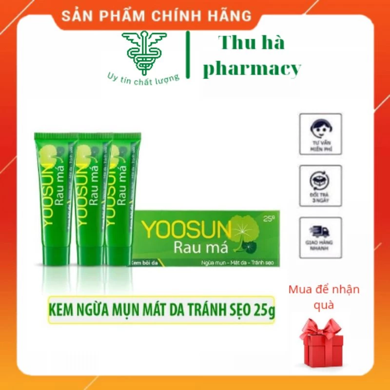 Kem bôi da Yoosun Rau Má - Dịu mẩn ngứa, ngừa mụn, mát da,