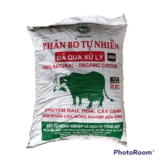 Phân bò hoai mục đã qua xử lý bao 20dm3, 100% phân bò tự nhiên