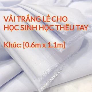 Vải Trắng Bán Lẻ Dùng Cho Học Sinh Học Thêu Tay