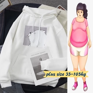 [Plus Size] (35-105kg) Áo Khoác Hoodie Cotton Mỏng Dài Tay Oversized Thời Trang Cho Cặp Đôi
