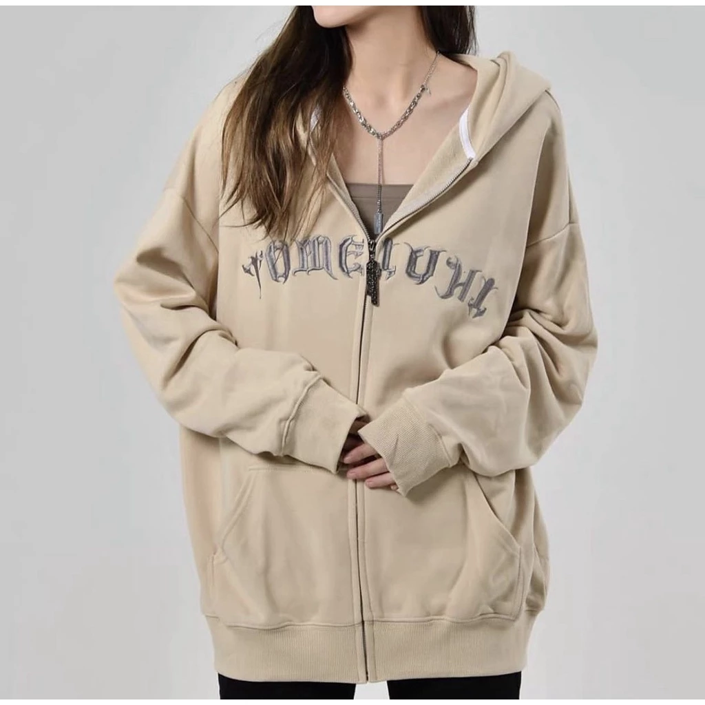 Áo Khoác Nỉ Chữ 3D Caroll nữ - Jacket dáng rộng tay bồng in hình vintage 3158 đường phố hàn quốc HOT
