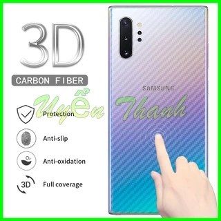 Miếng dán Carbon mặt lưng Samsung Galaxy A03s A22 M62 A32 A72 A52 J7 Prime J7 pro A7 A8 A9 A30 A50 A20 A10 chống vân tay
