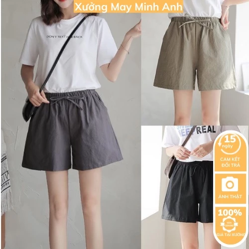 QUẦN SHORT ĐŨI QUẦN SHORT NỮ CẠP CHUN ỐNG RỘNG SIÊU HOT MÙA HÈ