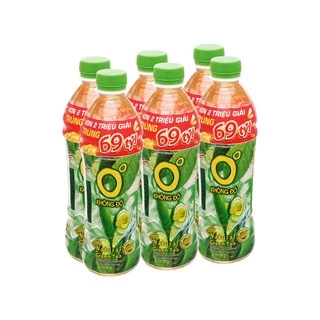 6 chai trà xanh không độ vị chanh 455ml