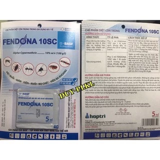 Thuốc diệt côn trùng, kiến và gián Fendona 10SC /vĩ -5ml. Thuốc diệt côn trùng ruồi, muỗi kiến và gián. kiến 3 khoan.