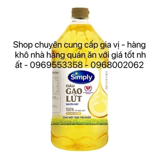 Giá Sốc - Dầu Gạo Lứt Nguyên Chất Simply 1L và 2L