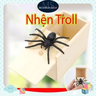 (Đồ chơi Troll) Nhện Giả hù dọa tạo bất ngờ cho bạn bè, Hộp con Nhện giả bằng cao su, Nhện Troll