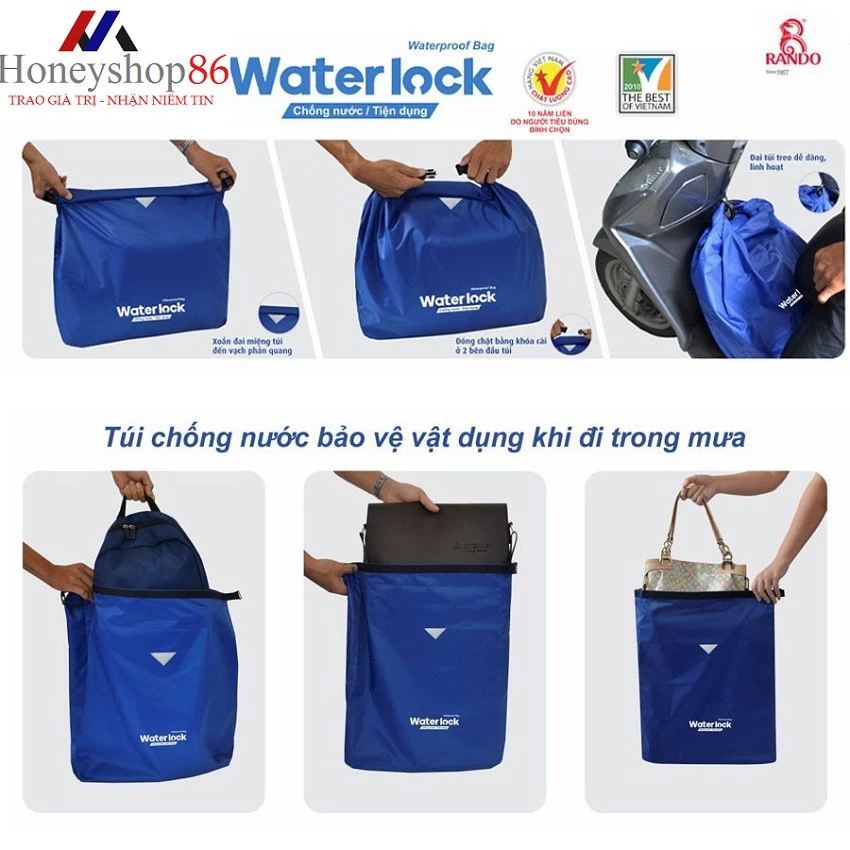 <Bảo Vệ> Túi chống nước WaterLock OBNS-01 Rando bảo vệ vật dụng khi đi trong mưa HONEYSHOP86