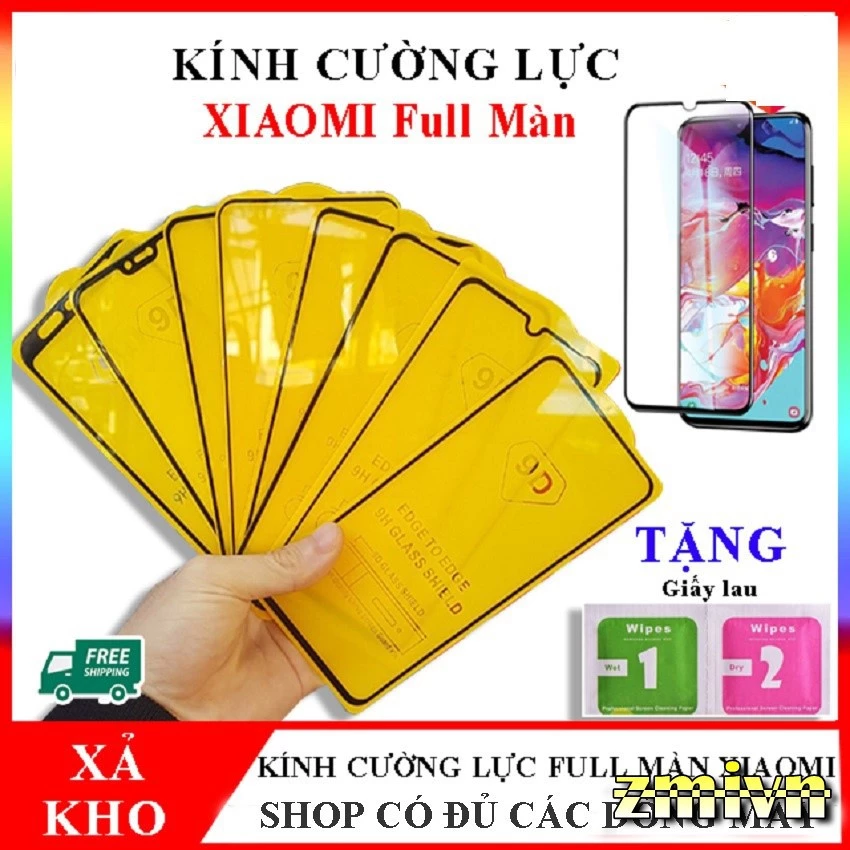 Cường lực Full màn XIAOMI REDMI 8/MI 8 LITE/MI 9/MI 9 SE/ K20/ K20 PRO/ NOTE 8/NOTE 8 PRO...