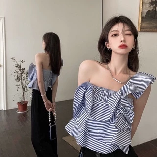 [ORDER] Áo somi bánh bèo lệch vai sexy 2022