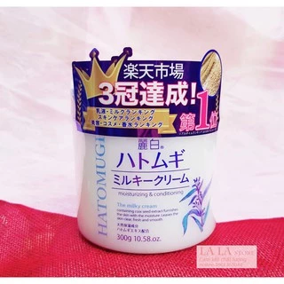 Kem dưỡng ẩm trắng da ý dĩ Hatomugi Moisturizing & Conditioning The Milky Nhật Bản 300g