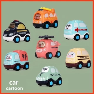 Bộ ô tô đồ chơi quán tính mô tả xe cứu hỏa, cứu thương, cảnh sát, taxi hấp dẫn cho bé