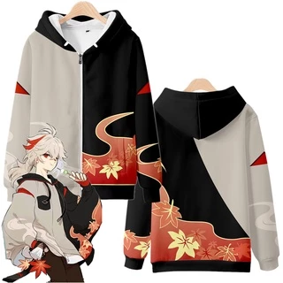 Áo Khoác Hoodie Hóa Trang Nhân Vật Game Genshin Impact Kaedehara Kazuha 9NJN