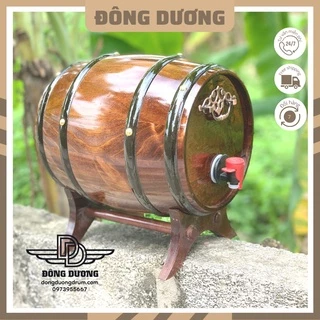 Thùng gỗ đựng rượu vang 5L-thùng đựng rượu bằng gỗ, trống gỗ đựng rượu 5l