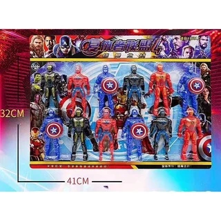SET 12 Siêu nhân avengers siêu anh hùng Đồ chơi Siêu nhân, người nhện, Ironmen, Catain... đồ chơi nhân vật cho bé