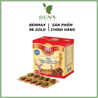 Chính Hãng - Viên uống Benmax 9B Gold BenV hộp 100 viên giúp ăn ngon bổ sung linh chi dành cho người gầy yếu,người già