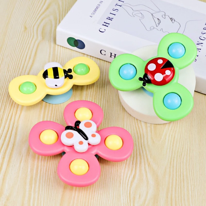 Set 3 con quay spinner, chong chóng dính tường, âm thanh vui nhộn cho bé