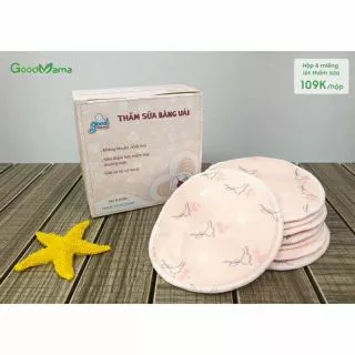 Hộp 8 Miếng Thấm Sữa Bằng Vải Goodmama - Tái Sử Dụng Cho Mẹ