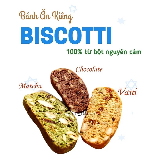 Bánh Ăn Kiêng BISCOTTI 3 vị thơm ngon [400g]