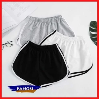 Quần short nữ PANOSI quần đùi nữ thể thao ngắn phối viền xinh xắn chất đẹp - Mã Q336