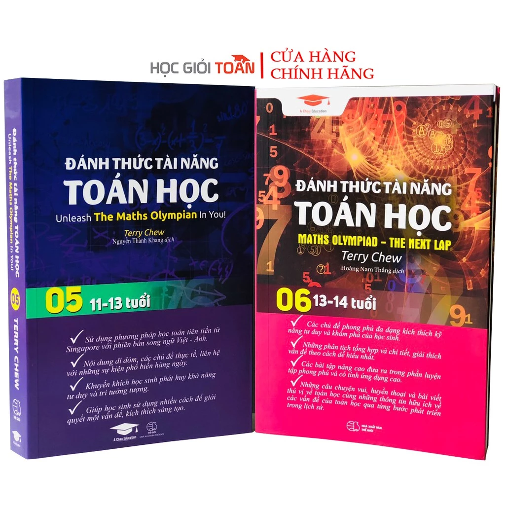 Sách : Đánh Thức Tài Năng Toán Học 5 và 6 - Combo 2 cuốn Toán Song Ngữ Singapore ( 11 - 14 tuổi )