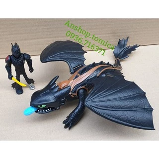 Mô hình nhân vật rồng màu đen trong phim "Bí Kíp Luyện Rồng" (Hiccup & Toothless)