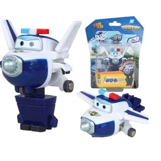 Super Wings đội bay siêu đẳng Mô hình nhân vật cảnh sát PAUL máy bay mini đồ chơi trẻ em