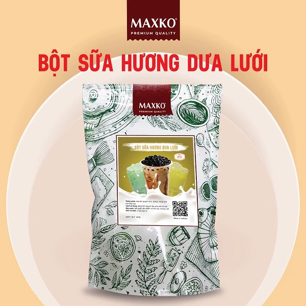 Bột Sữa Hương DƯA LƯỚI dùng pha chế trà sữa, túi 1KG