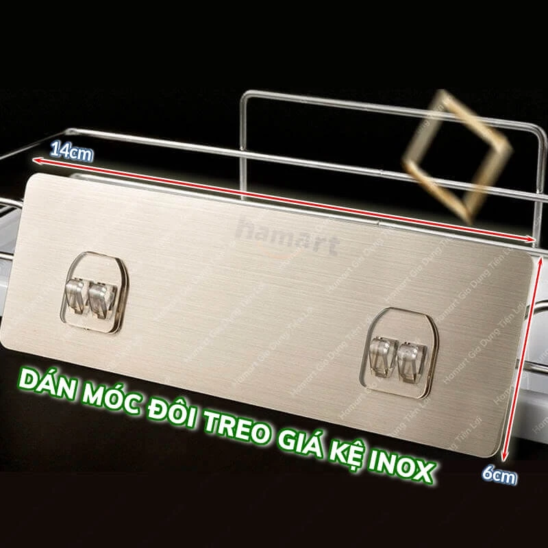 Miếng Dán Thay Thế Kệ Góc Tường Inox 14x6CM Dự Phòng Kệ Tam Giác Tròn Móc Treo Đồ Nặng Siêu Dính