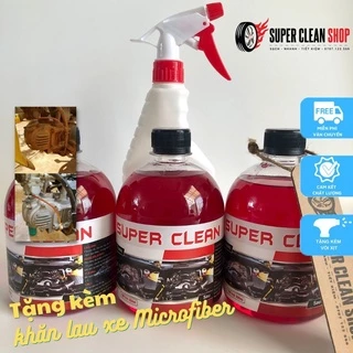 [COMBO 3 CHAI + TẶNG BÌNH XỊT] NƯỚC TẨY RỬA ĐẦU BÒ LỐC MÁY XE MÁY SIÊU MẠNH, SIÊU SẠCH SUPER CLEAN