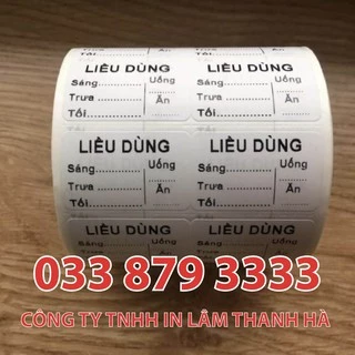 Tem dán nhà thuốc - chia liều dùng 2000 tem/cuộn