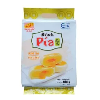 Bánh pía kim sa mini đậu xanh trứng Tân Huê viên túi 500g Đặc sản Sóc Trăng