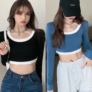 Áo kiểu croptop tay dài