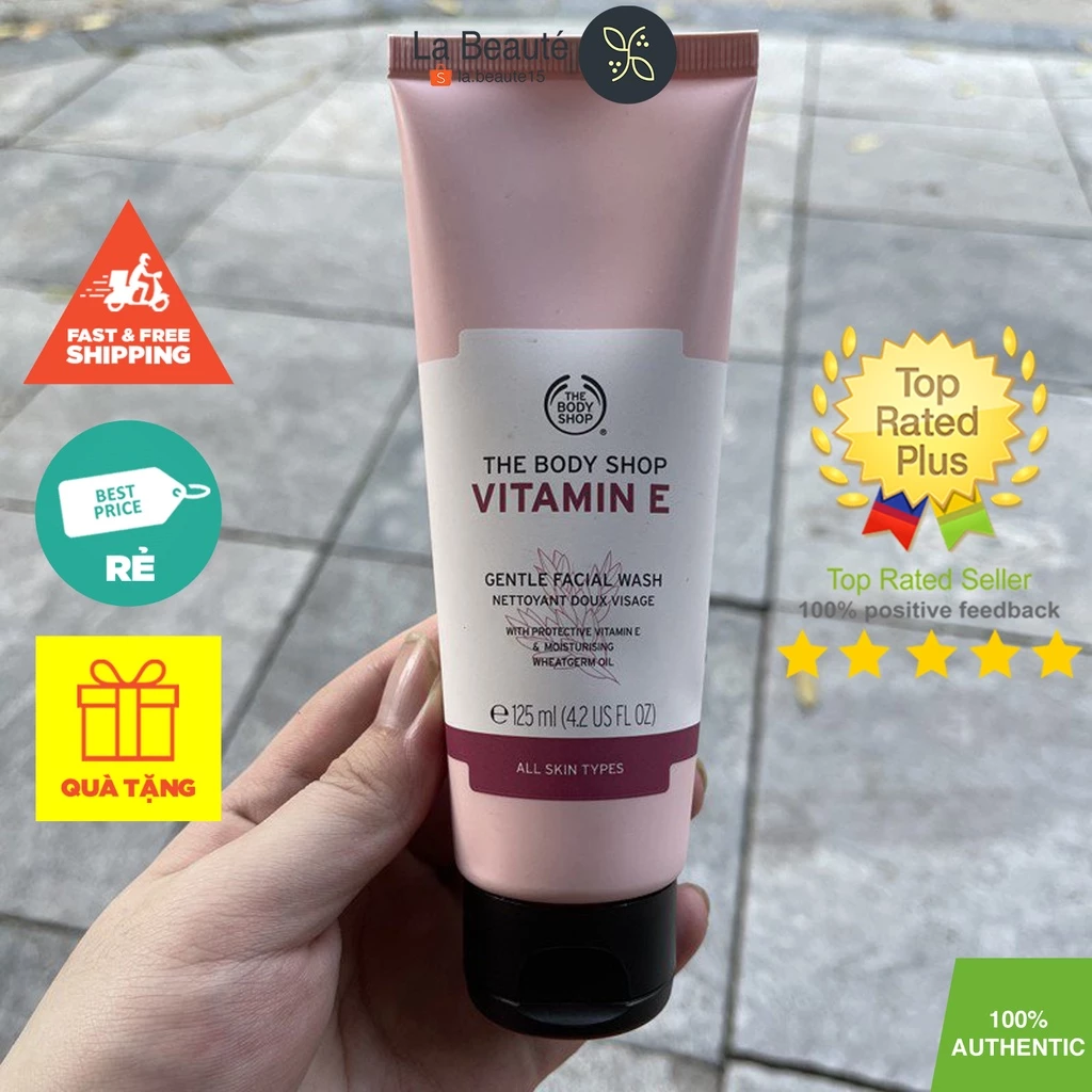Sữa Rửa Mặt Làm Sạch Nhẹ Dịu - The Body Shop Vitamin E Gentle Facial Wash 125ml