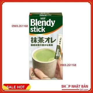 [ giá tốt ] Trà Sữa Matcha Uống Liền hiệu Blendy Stick hộp 60g - Chính hãng